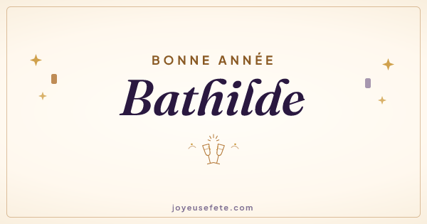 Image « Bonne année Bathilde » au format large