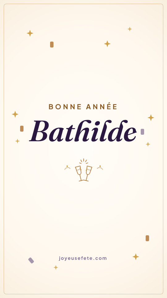 Image « Bonne année Bathilde » au format story