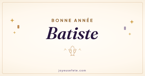 Image « Bonne année Batiste » au format large