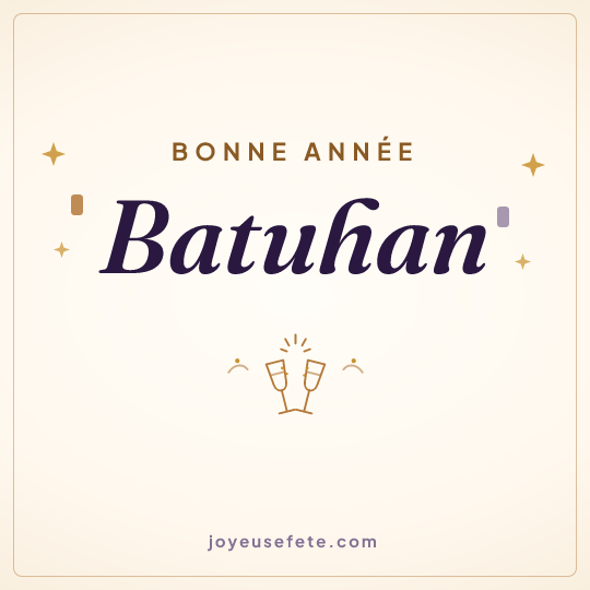 Image carrée « Bonne année Batuhan » pour WhatsApp