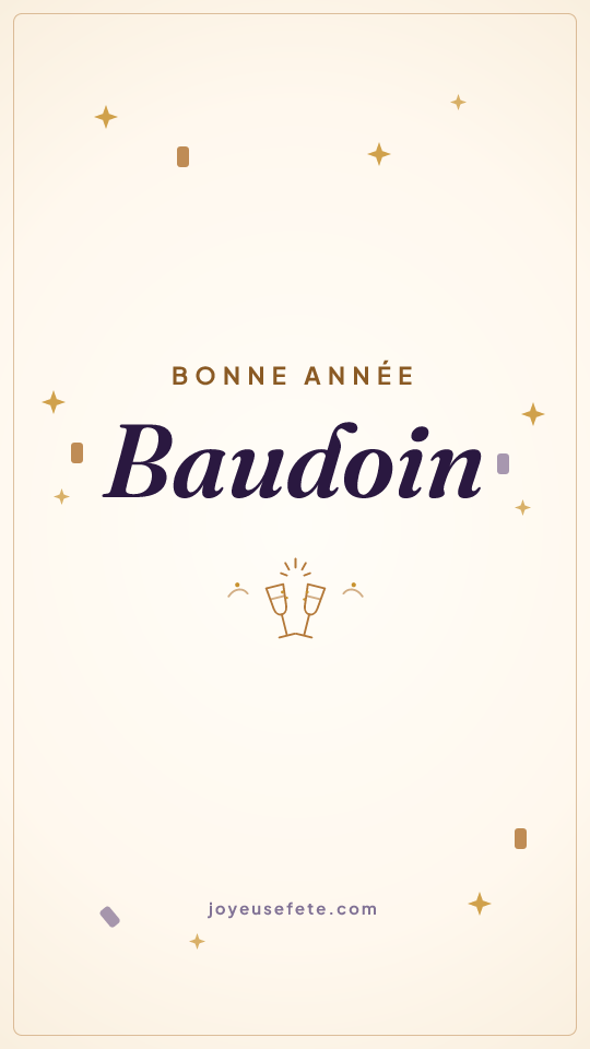 Image « Bonne année Baudoin » au format story