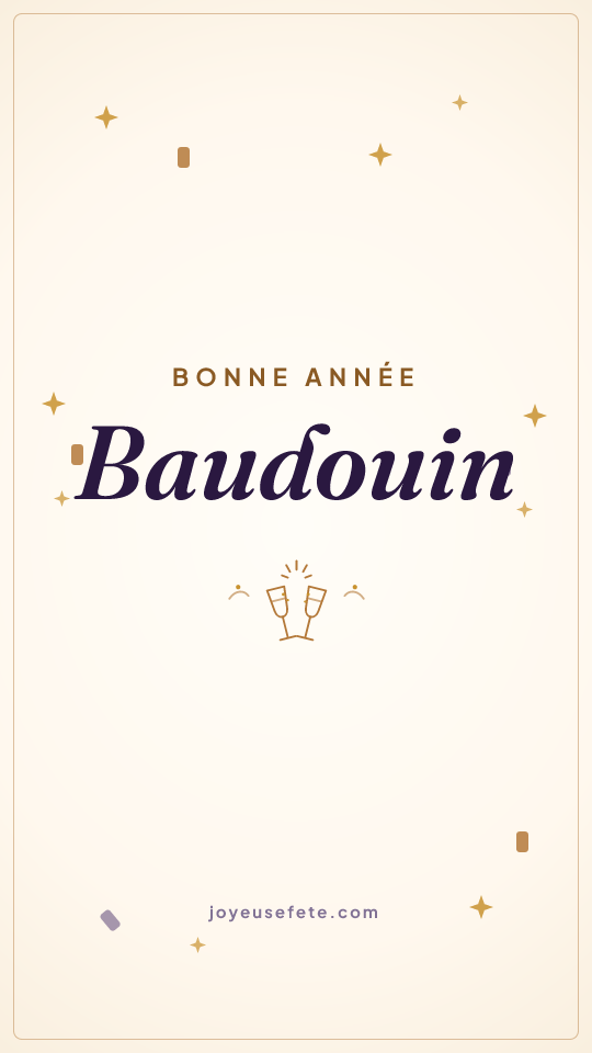 Image « Bonne année Baudouin » au format story