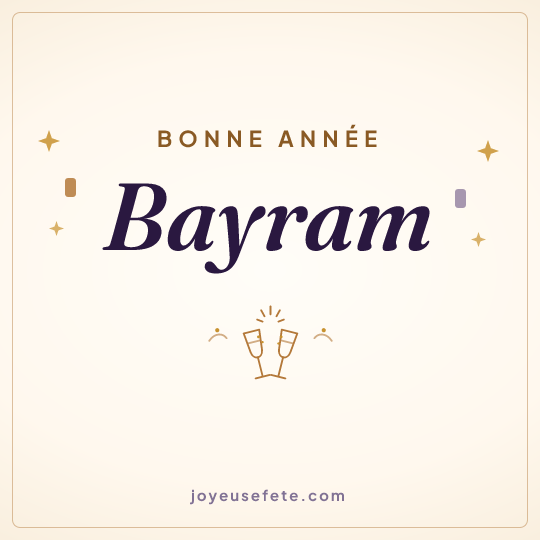 Image carrée « Bonne année Bayram » pour WhatsApp