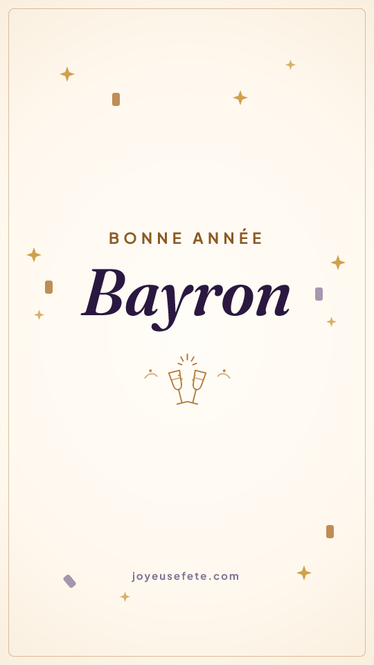 Image « Bonne année Bayron » au format story