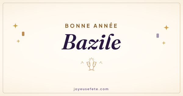 Image « Bonne année Bazile » au format large