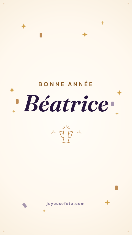 Image « Bonne année Béatrice » au format story