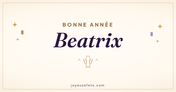 Image « Bonne année Beatrix » au format large