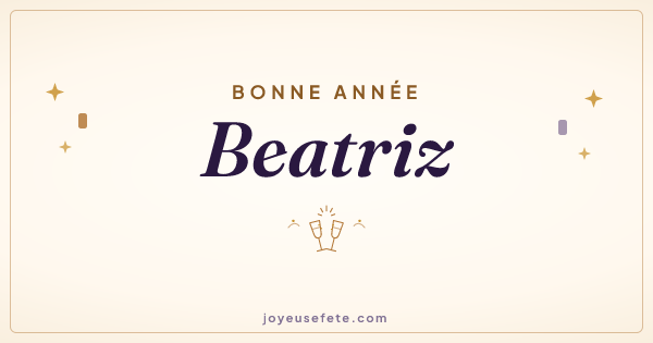 Image « Bonne année Beatriz » au format large