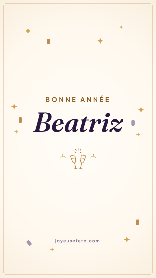 Image « Bonne année Beatriz » au format story