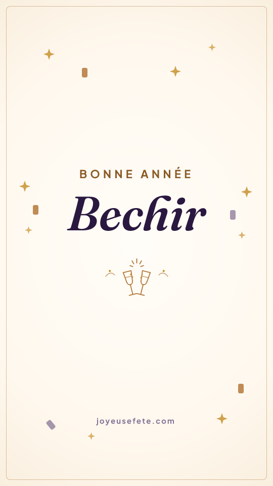 Image « Bonne année Bechir » au format story