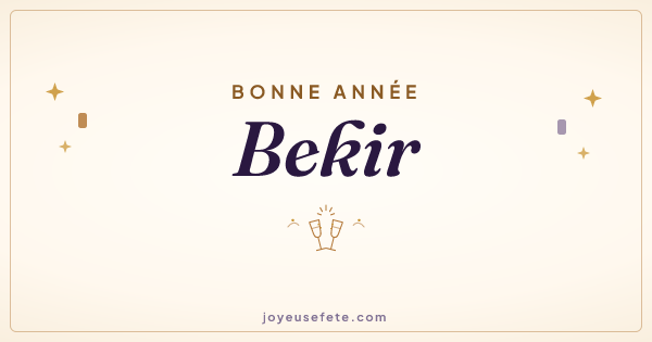 Image « Bonne année Bekir » au format large