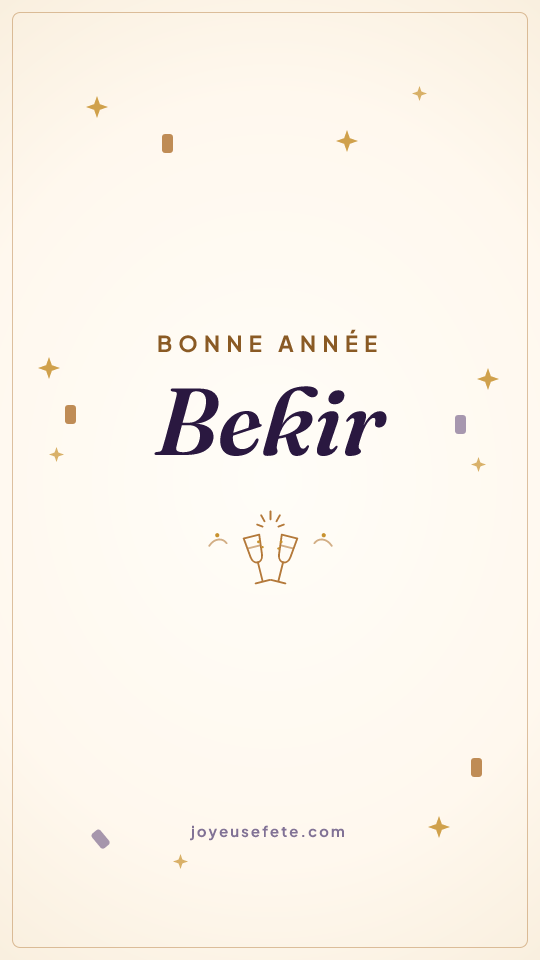 Image « Bonne année Bekir » au format story