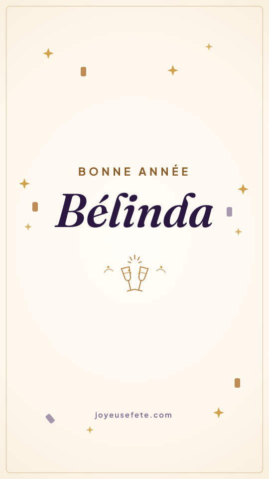 Image « Bonne année Bélinda » au format story