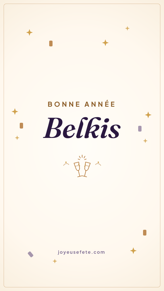 Image « Bonne année Belkis » au format story