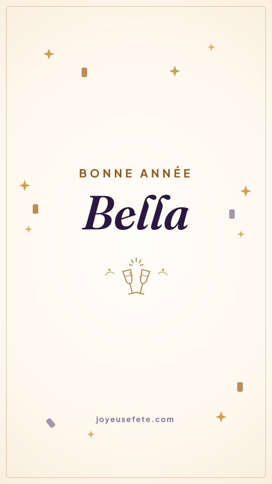 Image « Bonne année Bella » au format story