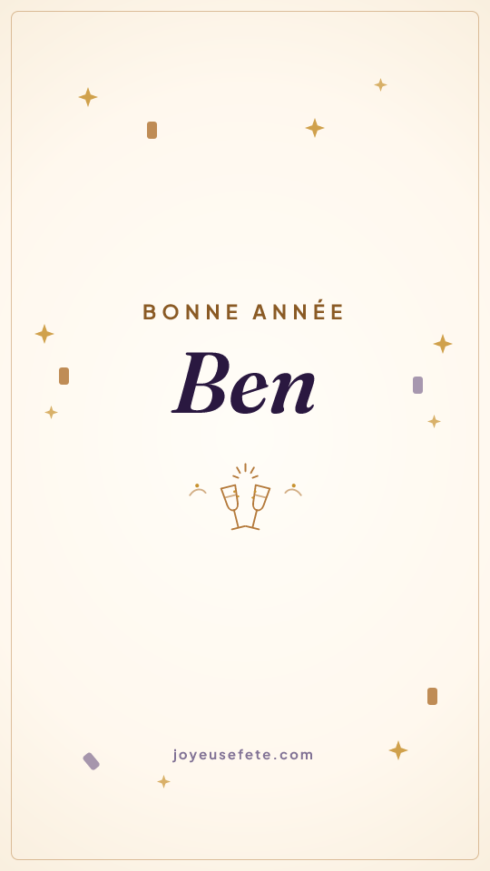 Image « Bonne année Ben » au format story