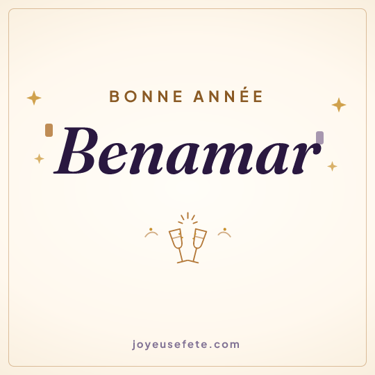 Image carrée « Bonne année Benamar » pour WhatsApp