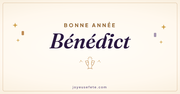 Image « Bonne année Bénédict » au format large
