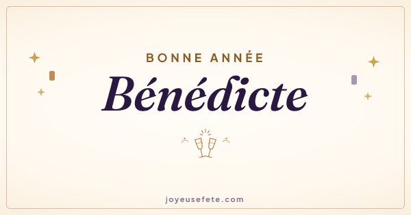 Image « Bonne année Bénédicte » au format large