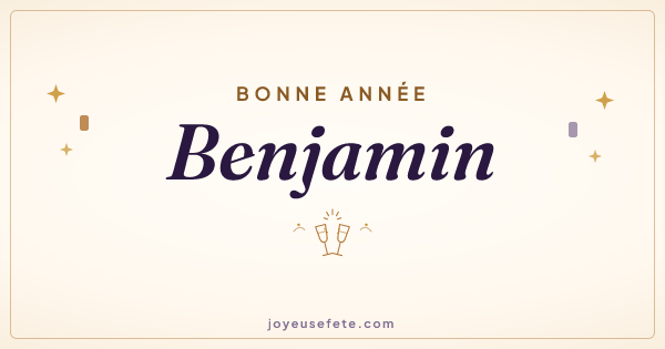 Image « Bonne année Benjamin » au format large