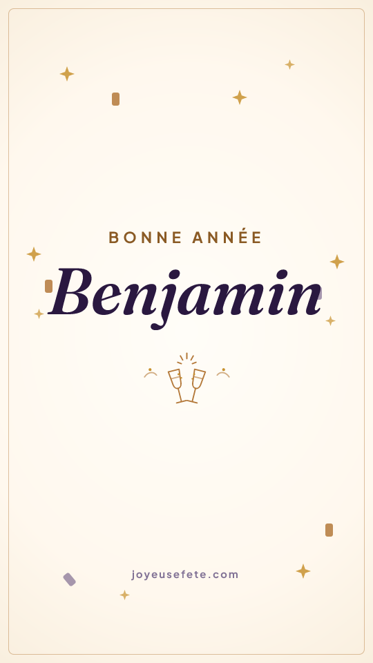 Image « Bonne année Benjamin » au format story