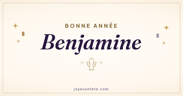 Image « Bonne année Benjamine » au format large