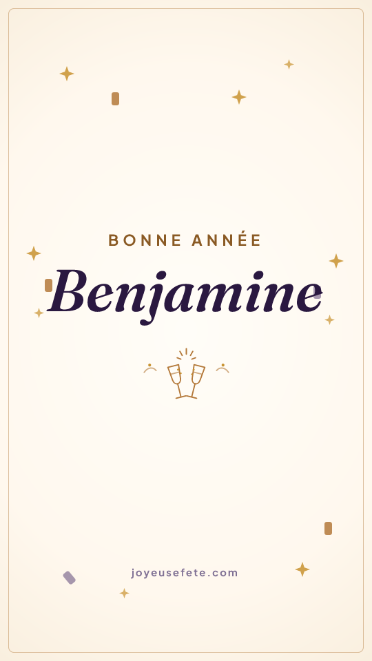 Image « Bonne année Benjamine » au format story