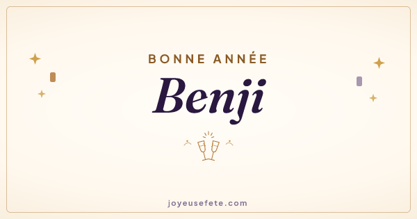 Image « Bonne année Benji » au format large