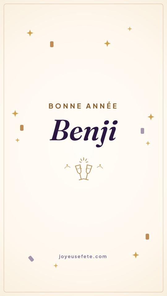 Image « Bonne année Benji » au format story