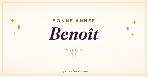 Image « Bonne année Benoît » au format large