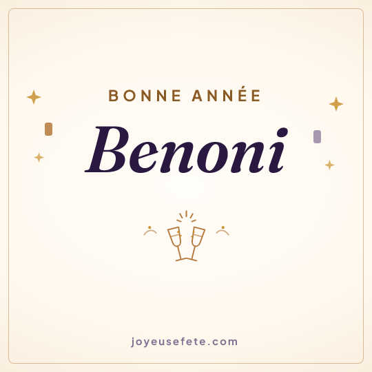 Image carrée « Bonne année Benoni » pour WhatsApp