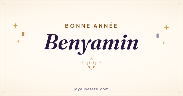 Image « Bonne année Benyamin » au format large