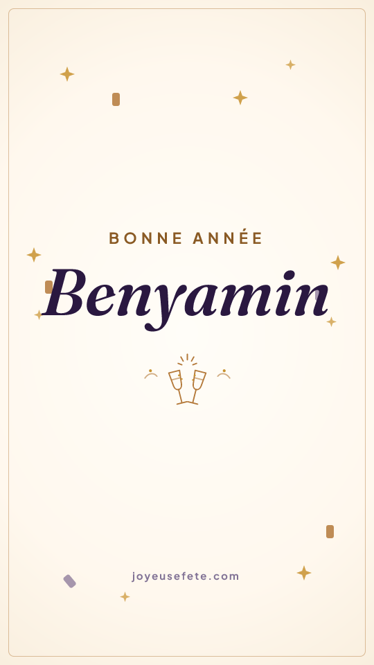 Image « Bonne année Benyamin » au format story