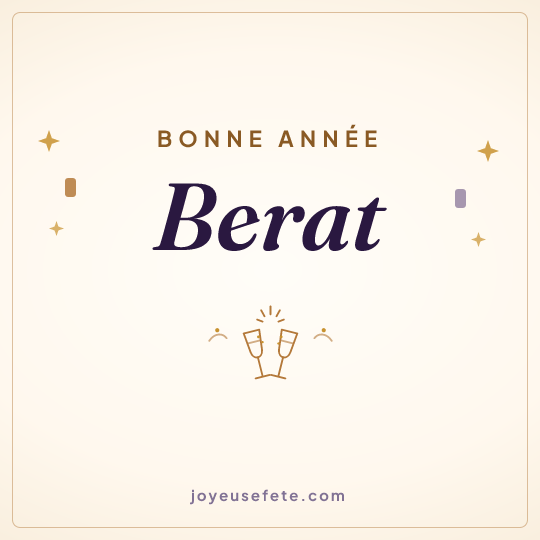 Image carrée « Bonne année Berat » pour WhatsApp