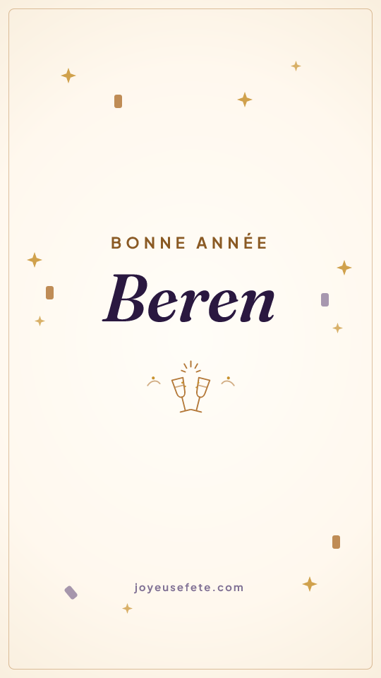Image « Bonne année Beren » au format story