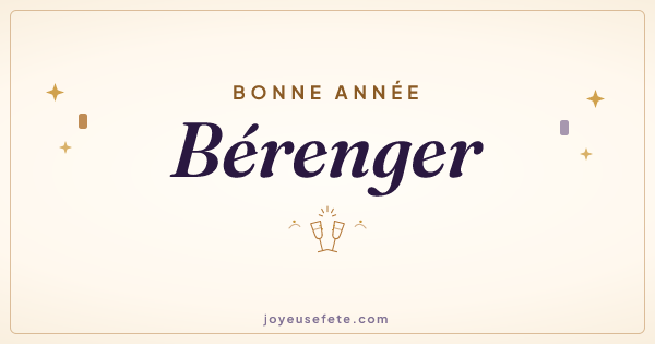 Image « Bonne année Bérenger » au format large