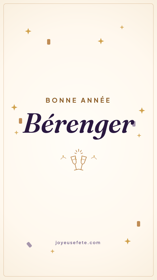 Image « Bonne année Bérenger » au format story