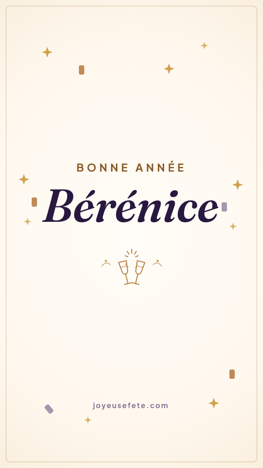 Image « Bonne année Bérénice » au format story