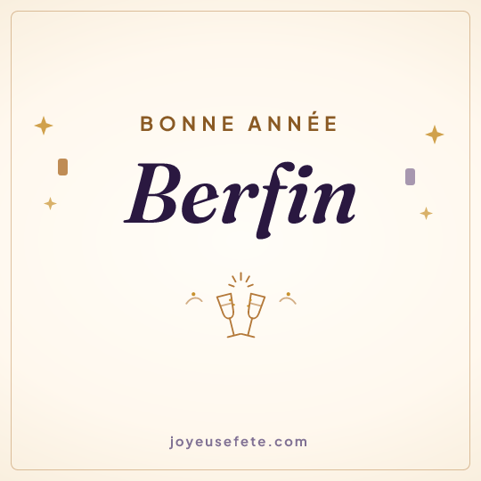 Image carrée « Bonne année Berfin » pour WhatsApp