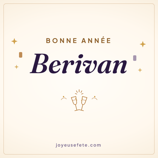 Image carrée « Bonne année Berivan » pour WhatsApp