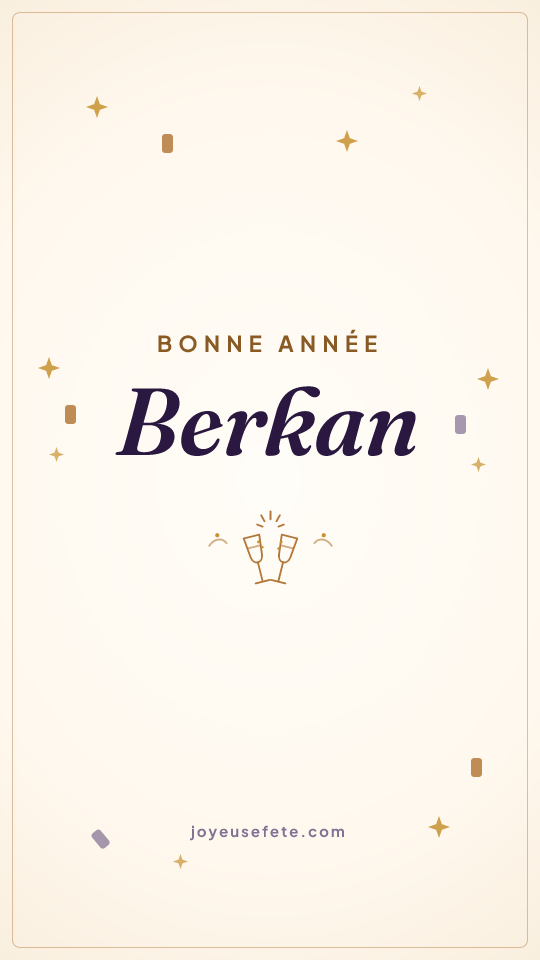 Image « Bonne année Berkan » au format story