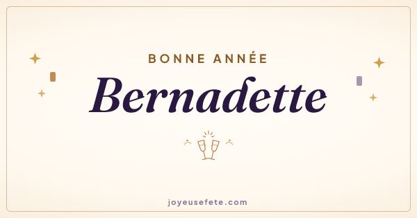 Image « Bonne année Bernadette » au format large