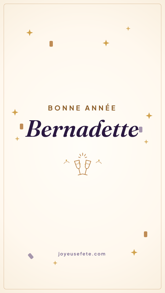 Image « Bonne année Bernadette » au format story