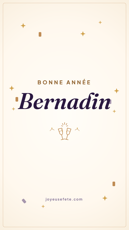 Image « Bonne année Bernadin » au format story