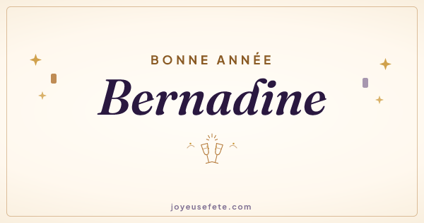 Image « Bonne année Bernadine » au format large