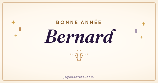 Image « Bonne année Bernard » au format large