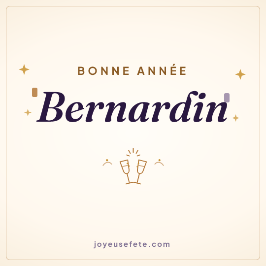 Image carrée « Bonne année Bernardin » pour WhatsApp