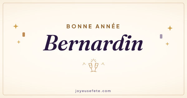 Image « Bonne année Bernardin » au format large