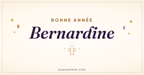 Image « Bonne année Bernardine » au format large