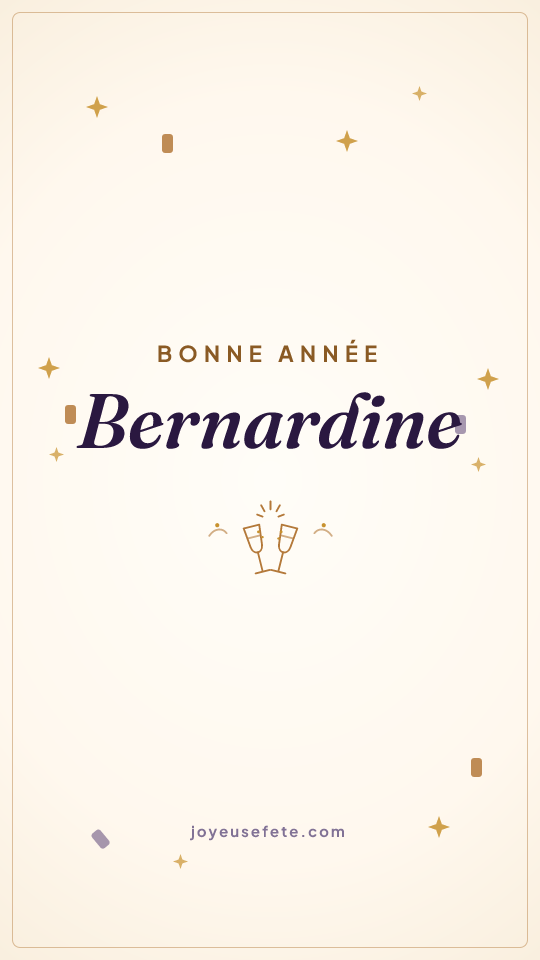 Image « Bonne année Bernardine » au format story
